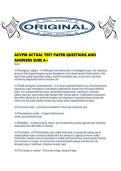 ACVPM ACTUAL TEST PAPER QUESTIONS AND ANSWERS SURE A&period;pdf