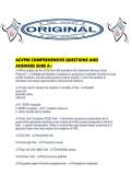 ACVPM COMPREHENSIVE QUESTIONS AND ANSWERS SURE A&period;pdf