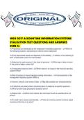 WGU D217 ACCOUNTING INFORMATION SYSTEMS EVALUATION TEST QUESTIONS AND ANSWERS