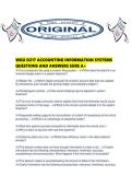 WGU D217 ACCOUNTING INFORMATION SYSTEMS QUESTIONS AND ANSWERS SURE A&period;pdf