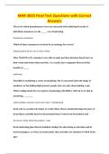 MAR 3023 Final Test Questions with Correct&NewLine;Answers