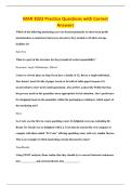 MAR 3023 Practice Questions with Correct&NewLine;Answers