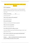 MAR 3023 Study Guide Questions with Correct&NewLine;Answers