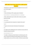 MAR 3023 Final Exam Questions with Correct&NewLine;Answers