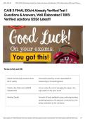 CAIB 3 FINAL EXAM Already Verified Test &vert; Questions & Answers&comma; Well Elaborated &vert; 100&percnt; Verified solutions &vert;2026 Latest&excl;&excl;&NewLine;&NewLine;&NewLine;