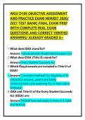 WGU D169 OBJECTIVE ASSESSMENT AND PRACTICE EXAM NEWEST 2026&sol; 2027 TEST BANK&vert; FINAL EXAM PREP WITH COMPLETE REAL EXAM QUESTIONS AND CORRECT VERIFIED ANSWERS&sol; ALREADY GRADED A