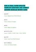 EVM 101 FINAL PAPER UPDATED&NewLine;COMPLETE QUESTIONS AND CORRECT&NewLine;ANSWERS BUNDLED REVIEW GUIDE&NewLine;