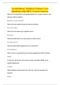 Nu 664 Burns&rsquo; Pediatric Primary Care&NewLine;Questions with 100&percnt; Correct Answers