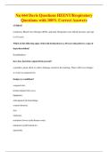 Nu 664 Davis Questions HEENT&sol;Respiratory&NewLine;Questions with 100&percnt; Correct Answers