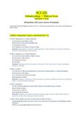 SCI 225&NewLine;Pathophysiology &mdash; Midterm Exam&NewLine;Nightingale College&NewLine;&NewLine;100 Questions with Correct Answers & Rationales&NewLine;