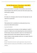 Nu 664 Respiratory Questions with 100&percnt;&NewLine;Correct Answers