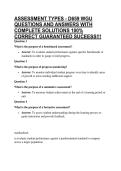 ASSESSMENT TYPES - D659 WGU QUESTIONS AND ANSWERS WITH COMPLETE SOLUTIONS 100&percnt; CORRECT GUARANTEED SUCEESS&excl;&excl;&excl;