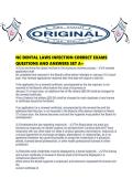 NC DENTAL LAWS INFECTION CORRECT EXAMS QUESTIONS AND ANSWERS SET A&period;pd