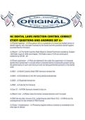 NC DENTAL LAWS INFECTION CONTROL CORRECT STUDY QUESTIONS AND ANSWERS SET A&period;pdf