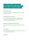 FAC2601 FINAL PAPER UPDATED&NewLine;COMPLETE QUESTIONS AND CORRECT&NewLine;ANSWERS BUNDLED REVIEW GUIDE&NewLine;