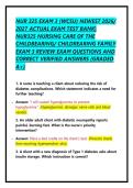 NUR 325 EXAM 3 &lpar;WCSU&rpar; NEWEST 2026&sol; 2027 ACTUAL EXAM TEST BANK&vert; NUR325 NURSING CARE OF THE CHILDBEARING&sol; CHILDREARING FAMILY EXAM 3 REVIEW EXAM QUESTIONS AND CORRECT VERIFIED ANSWERS &lpar;GRADED A&plus;&rpar;
