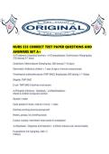 NURS 535 CORRECT TEST PAPER QUESTIONS AND ANSWERS SET A&period;pdf