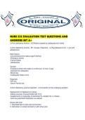 NURS 535 EVALUATION TEST QUESTIONS AND ANSWERS SET A&period;pdf