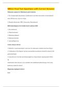 NR511 Final Test Questions with Correct Answers