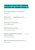 FITZGERALD EXAM SCRIPT COMPLETE&NewLine;QUESTIONS AND ANSWERS GRADED A&plus;