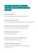 FITZGERALD EXAMS SET VERIFIED&NewLine;QUESTIONS AND ANSWERS PRACTICE&NewLine;SOLUTION&NewLine;