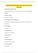 NUR150 Medications Questions with Correct&NewLine;Answers
