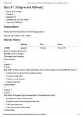 HST 309 Quiz 1&colon; Origins and Motives &vert; Questions with Correct Answers &vert; Verified 30&sol;30 &vert; Summer 2026 &vert; 100&percnt; Correct&period;&NewLine;