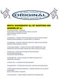 DENTAL RADIOGRAPHY ALL SET QUESTIONS AND ANSWERS SET A&period;pdf