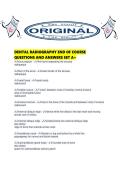 DENTAL RADIOGRAPHY END OF COURSE QUESTIONS AND ANSWERS SET A&period;pdf