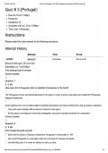 HST 309 Quiz 3&colon; Portugal 15 Questions with Correct Answers &vert; Verified 30&sol;30 &vert; Summer 2026 - ASU&period;&NewLine;