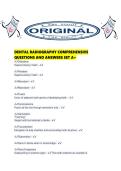 DENTAL RADIOGRAPHY COMPREHENSIVE QUESTIONS AND ANSWERS SET A&period;pdf