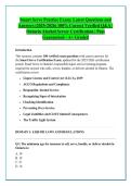 Smart Serve Practice Exam&colon; Latest Questions and &NewLine;Answers &lpar;2025-2026&rpar; 100&percnt; Correct Verified Q&A &vert; &NewLine;Ontario Alcohol Server Certification &vert; Pass &NewLine;Guaranteed - A&plus; Graded