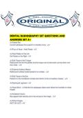 DENTAL RADIOGRAPHY SET QUESTIONS AND ANSWERS SET A&period;pdf