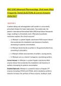 NSG 5240 Advanced Pharmacology  final exam Most &NewLine;Frequently Tested QUESTIONs & Correct Answers &NewLine;2026&sol;2027 