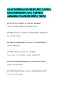 GA ESTHETICIAN STATE BOARD ACTUAL&NewLine;EXAM QUESTIONS AND CORRECT&NewLine;ANSWERS COMPLETE STUDY GUIDE&NewLine;