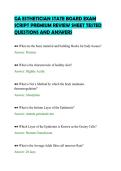 GA ESTHETICIAN STATE BOARD EXAM&NewLine;SCRIPT PREMIUM REVIEW SHEET TESTED&NewLine;QUESTIONS AND ANSWERS&NewLine;