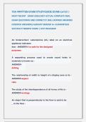 TSA WRITTEN EXAM STUDYGUIDE EXAM &lpar;LATEST &rpar; &NewLine;MOST RECENT   EXAM 2026&vert;2027 ACTUAL COMPLETE REAL &NewLine;EXAM QUESTIONS AND CORRECTLY WELL DEFINED ANSWERS &NewLine;&lpar;VERIFIED ANSWERS&rpar; ALREADY GRADED A&plus; GUARANTEED &NewLine;SUCCESS&excl;&excl;&excl; NEWEST EXAM &vert; JUST RELEASED&excl;