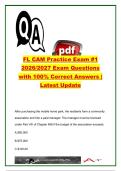 Florida CAM Practice Exam &num;1 Questions and Answers &lpar;100&plus; Questions&rpar; &vert; Chapter 468&comma; Chapter 718&comma; Chapter 720&comma; HOA&comma; Condominiums & Community Association Management &vert; Florida Department of Business and Professional Regulation &lpar;DBPR&rpar;