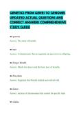 GENETICS FROM GENES TO GENOMES&NewLine;UPDATED ACTUAL QUESTIONS AND&NewLine;CORRECT ANSWERS COMPREHENSIVE&NewLine;STUDY GUIDE&NewLine;