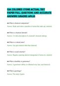 GIA COLORED STONE ACTUAL TEST&NewLine;PAPER FULL QUESTIONS AND ACCURATE&NewLine;ANSWERS GRADED APLUS&NewLine;