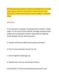 NSG 5240 Nursing Governance and Resource Management in Complex &NewLine;Health Systems Final Exam Study Guide &vert; Most Frequently Tested &NewLine;QUESTIONs&comma; Verified Answers & Exam Success Strategies &vert; 2026&sol;2027 &NewLine;Edition 