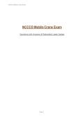 NCCCO Mobile Crane Exam Questions with Answers & Rationales&vert; Latest Update