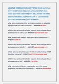 VEHICLE COMMUNICATION SYSTEM EXAM &lpar;LATEST&rpar; &vert;&vert; &NewLine;MOST RECENT EXAM 2026&vert;2027 ACTUAL COMPLETE REAL &NewLine;EXAM QUESTIONS AND CORRECTLY WELL DEFINED ANSWERS &NewLine;&lpar;VERIFIED ANSWERS&rpar; ALREADY GRADED A&plus; &vert; GUARANTEED &NewLine;SUCCESS&excl;&excl; NEWEST EXAM &vert; JUST RELEASED&excl;&excl; 