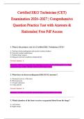 Certified EKG Technician &lpar;CET&rpar; &NewLine;Examination 2026&ndash;2027 &vert; Comprehensive &NewLine;Question Practice Test with Answers & &NewLine;Rationales&vert; Free Pdf Access