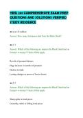 HIEU 201 COMPREHENSIVE EXAM PREP&NewLine;QUESTIONS AND SOLUTIONS VERIFIED&NewLine;STUDY RESOURCE