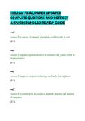 HIEU 201 FINAL PAPER UPDATED&NewLine;COMPLETE QUESTIONS AND CORRECT&NewLine;ANSWERS BUNDLED REVIEW GUIDE&NewLine;
