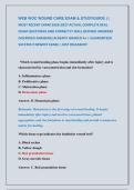 WEB WOC WOUND CARE EXAM & STUDYGUIDE &vert;&vert; &NewLine;MOST RECENT EXAM 2026&vert;2027 ACTUAL COMPLETE REAL  &NewLine;EXAM QUESTIONS AND CORRECTLY WELL DEFINED ANSWERS &NewLine;&lpar;VEERIFIED ANSWERS&rpar; ALREADY GRADED A&plus; &vert; GUARANTEED &NewLine;SUCCESS&excl;&excl; NEWEST EXAM &vert; JUST RELEASED&excl;&excl;