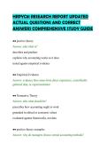 HRPYC81 RESEARCH REPORT UPDATED&NewLine;ACTUAL QUESTIONS AND CORRECT&NewLine;ANSWERS COMPREHENSIVE STUDY GUIDE