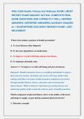 WGU C458 Health&comma; Fitness and Wellness EXAM &vert;&vert; MOST &NewLine;RECENT EXAM 2026&vert;2027 ACTUAL COMPLETE REAL  &NewLine;EXAM QUESTIONS AND CORRECTLY WELL DEFINED &NewLine;ANSWERS &lpar;VEERIFIED ANSWERS&rpar; ALREADY GRADED &NewLine;A&plus; &vert; GUARANTEED SUCCESS&excl;&excl; NEWEST EXAM &vert; JUST &NewLine;RELEASED&excl;&excl;