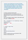 WGU D101 Cost and Managerial Accounting &vert;PA EXAM &vert;&vert; &NewLine;MOST RECENT EXAM 2026&vert;2027 ACTUAL COMPLETE REAL  &NewLine;EXAM QUESTIONS AND CORRECTLY WELL DEFINED &NewLine;ANSWERS &lpar;VEERIFIED ANSWERS&rpar; ALREADY GRADED              &NewLine;A&plus; &vert; GUARANTEED SUCCESS&excl;&excl; NEWEST EXAM &vert; JUST &NewLine;R